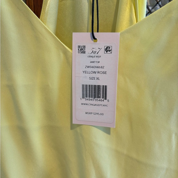 Cinq à Sept Janet Top XL Yellow - Picture 5 of 8